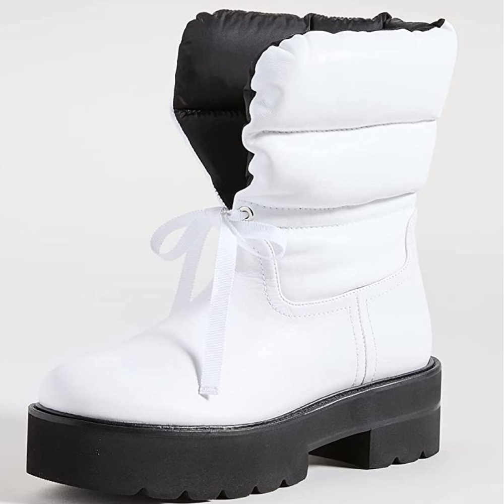 Stuart Weitzman Women's Tyler Ultralift White Leather Booties NWT Size 8.5